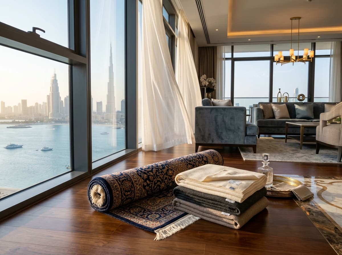 Clean luxury blankets, carpets and curtains in Dubai